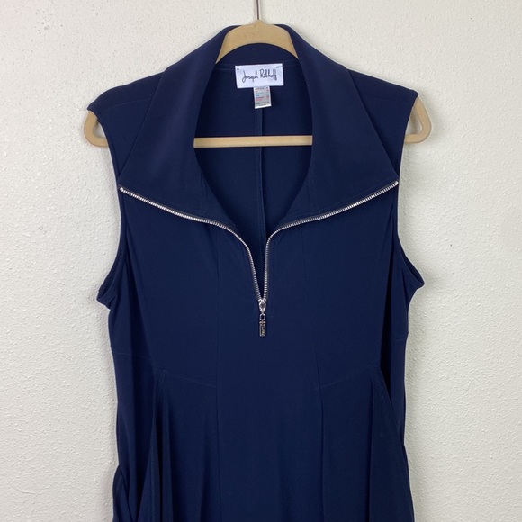 Joseph Ribkoff | Navy Collared Tunic Top  16 - Picture 4 of 10